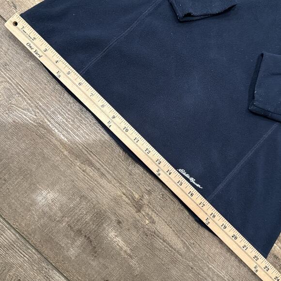 Eddie Bauer Women's Quarter Zip Pullover Fleece Sweater Dark Navy Size L - Picture 3 of 7